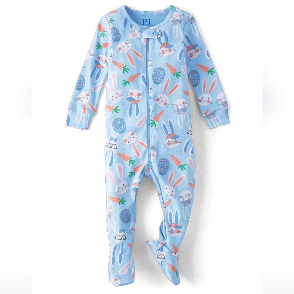 NWT 4T Childrens Place zip up feety PJS